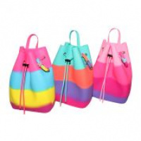 Маленькие силиконовые рюкзачки Gummy Bags на веревке с подвеской и браслетом