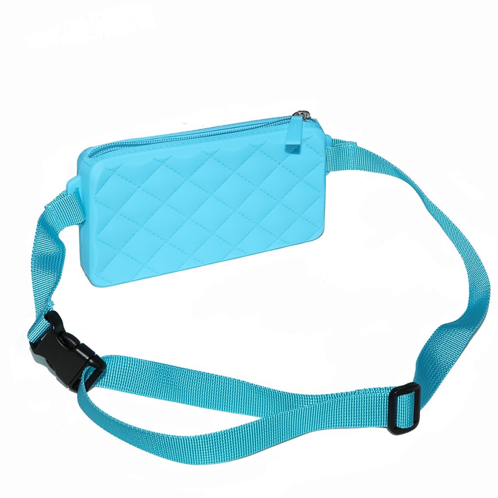 064b Силиконовая сумка с ремешком на пояс Gummy Bags. Цвет: Blue