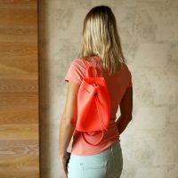 010b Силиконовый рюкзак на веревках Gummy Bags. Цвет: Orange - вид 2 миниатюра