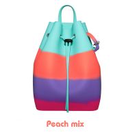 016b Силиконовый рюкзак на веревках Gummy Bags. Цвет: Peach mix