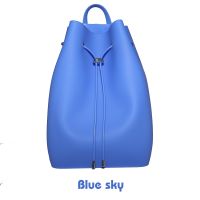 020b Большой силиконовый рюкзак на веревках Gummy Bags. Цвет: Blue sky - вид 1 миниатюра