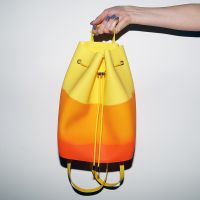 021b Большой силиконовый рюкзак на веревках Gummy Bags. Цвет: Fire - вид 2 миниатюра