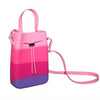 067b Мини силиконовый рюкзачок-сумочка Gummy Bags на верёвках. Цвет: Berry - вид 1 миниатюра